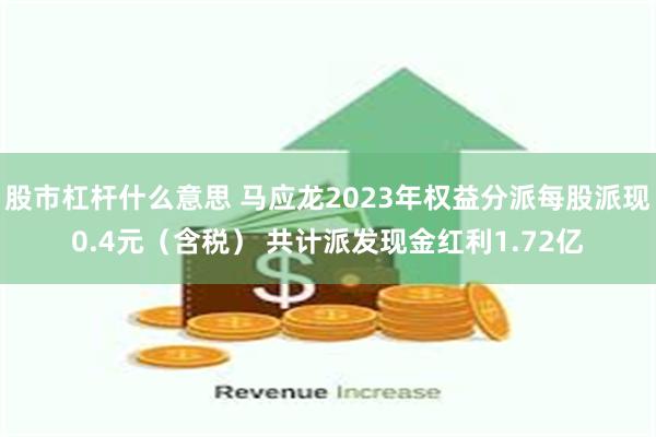 股市杠杆什么意思 马应龙2023年权益分派每股派现0.4元（含税） 共计派发现金红利1.72亿